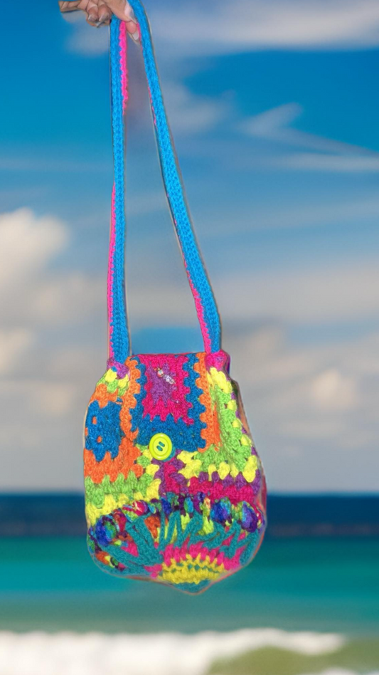 Small Neon Rainbow Swing Bag